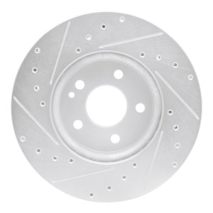 Mercedes-Benz Metris Brake Rotor (1) - Front Right - R1 Concepts - Drilled & Slotted - Silver - `16-`23